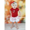 Red Baby Bodysuit Red Lips Pettiskirt & Big Red Mouth Print JS4608